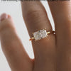 1.0-2.0 CT Radiant CVD Diamond Solitaire Engagement Ring