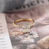1.0-3.0 CT Radiant CVD Diamond Hidden halo Pave Setting Engagement Ring