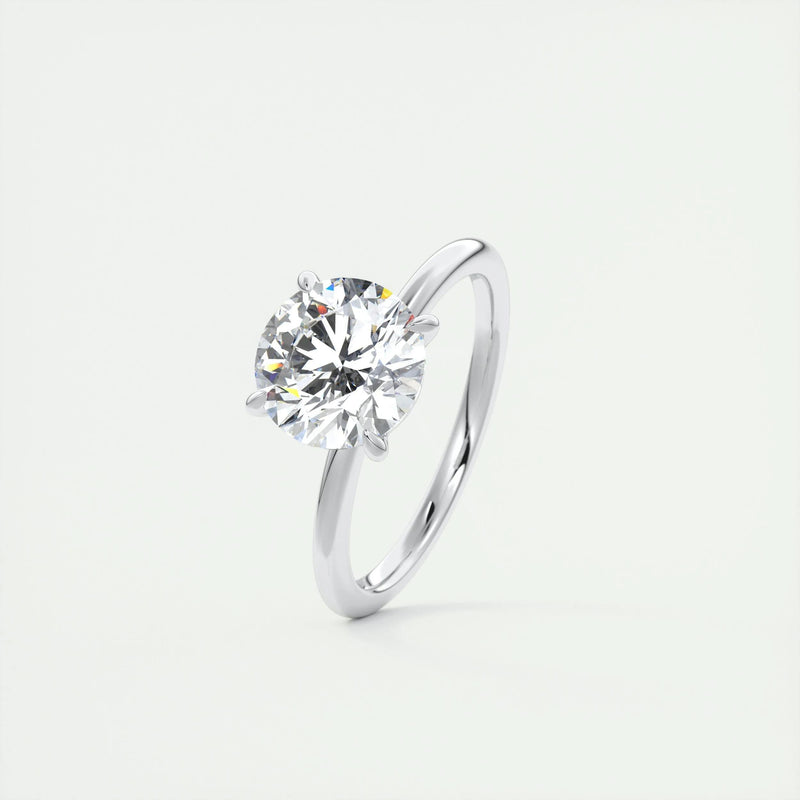 1.75 Ct Round Cut Moissanite Solitaire Diamond Engagement Ring