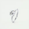 2.18 Ct Round Floral Solitaire Diamond Engagement Ring