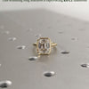 1.0 - 3.0 CT Emerald CVD Diamond Bezel Solitaire Engagement Ring