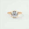 2.2 Ct Round Solitaire Bezel Moissanite Diamond Engagement Ring