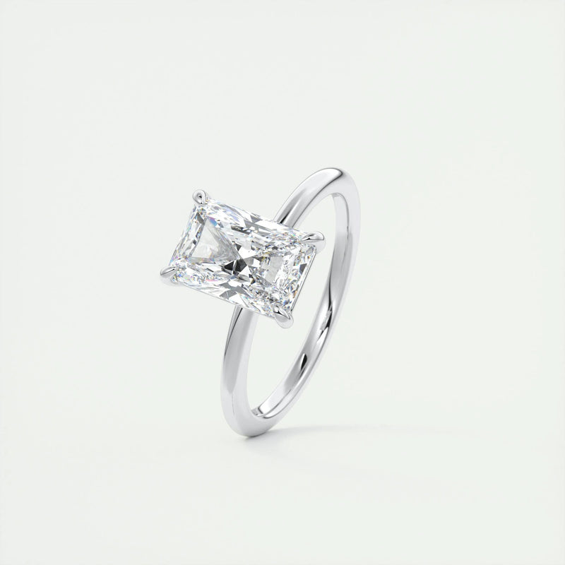 2.5 Ct Solitaire Radiant Cut Moissanite Diamond Engagement Ring