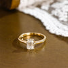 1.0 -3.0 CT Emerald  CVD Diamond  Solitaire Engagement Ring
