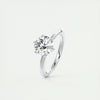 1.86 Ct Solitaire Round Floral Moissanite Diamond Engagement Ring