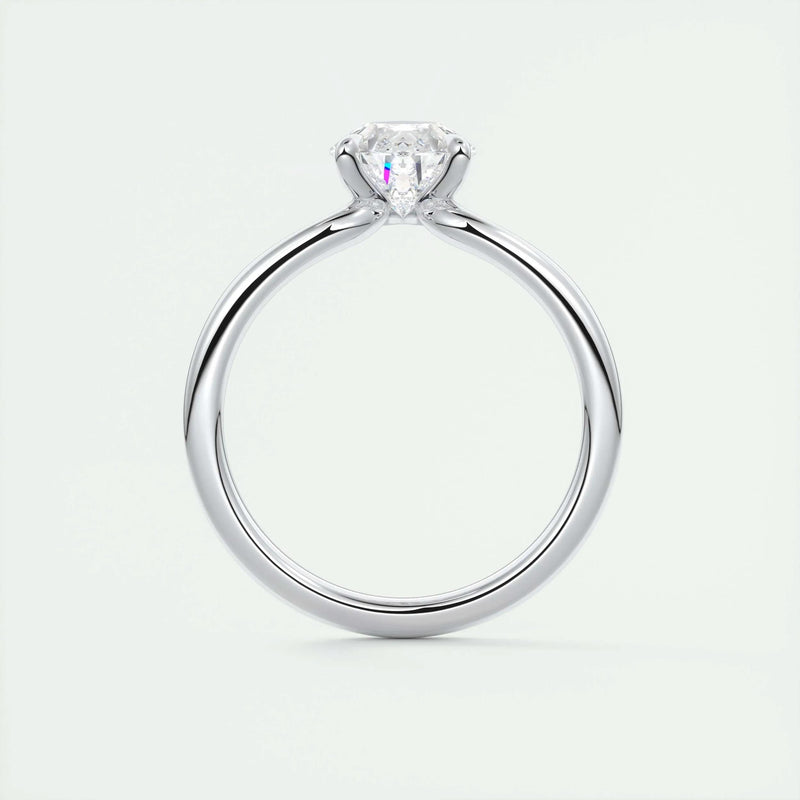 2.0 Ct Pear Cantilever Solitaire Moissanite Diamond Engagement Ring