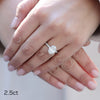 2.50CT Oval Moissanite Solitaire Pave Setting Engagement Ring