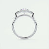 2.2 Ct Oval Three Stone Moissanite Diamond Engagement Ring