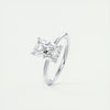 2.0 Ct Radiant Solitaire With Hidden Halo Moissanite Diamond Engagement Ring