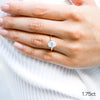 1.75ct Oval Cut Moissanite Solitaire 14K Gold Engagement Ring