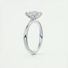 2.0 Ct Oval Floral Solitaire Moissanite Diamond Engagement Ring