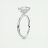 2.0 Ct Princess East West Solitaire Moissanite Diamond  Engagement Ring