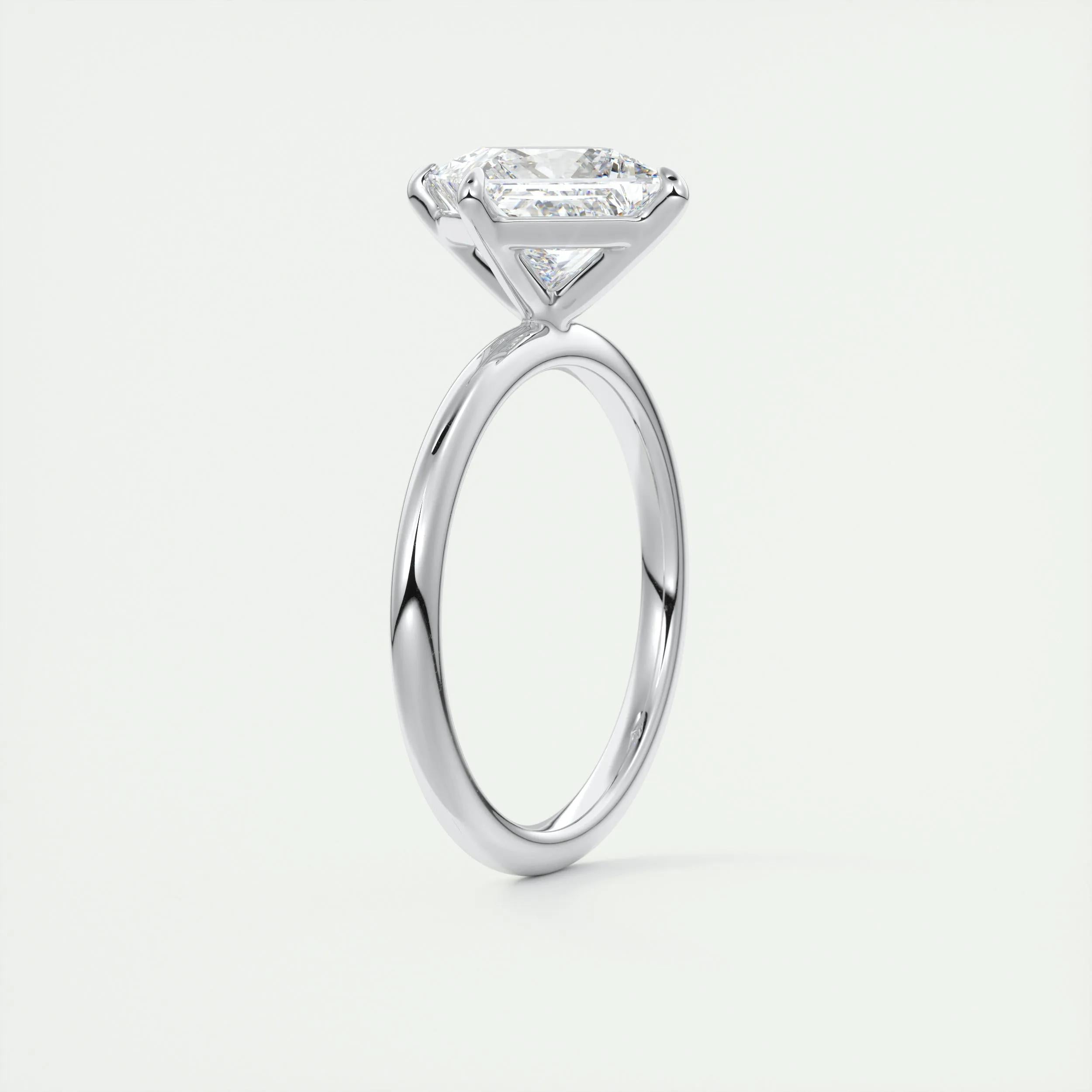 2.0 Ct Princess East West Solitaire Moissanite Diamond  Engagement Ring