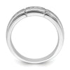 3.5mm Round Cut Lab Grown Men's Wedding Band In White Gold