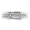 3.5mm Round Cut Lab Grown Men's Wedding Band In White Gold