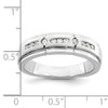 3.5mm Round Cut Lab Grown Men's Wedding Band In White Gold