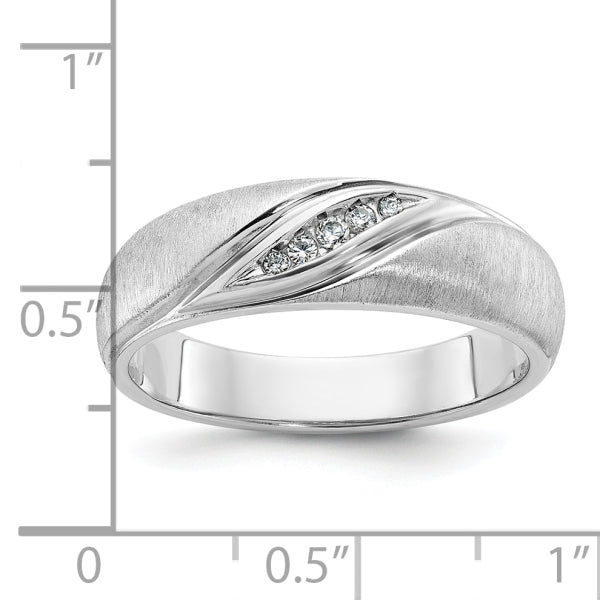 5.5mm Round Cut Lab Grown Channel Set Men's Wedding Band