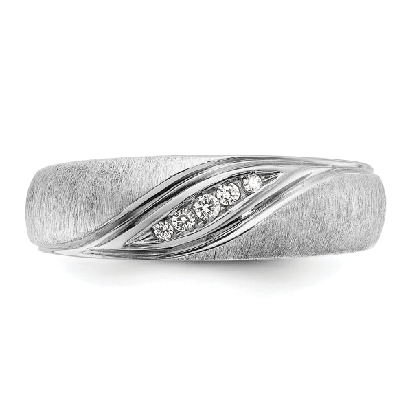 5.5mm Round Cut Lab Grown Channel Set Men's Wedding Band