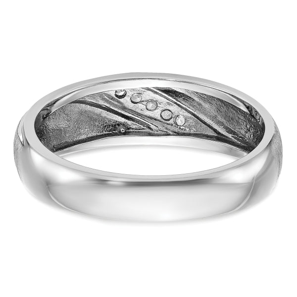 5.5mm Round Cut Lab Grown Channel Set Men's Wedding Band