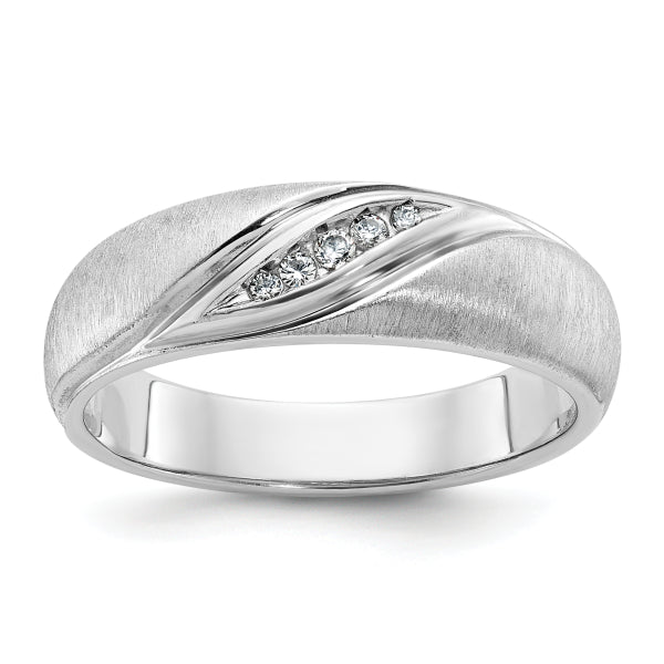 5.5mm Round Cut Lab Grown Channel Set Men's Wedding Band