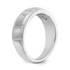 6mm Round Cut Three Stone Lab Grown Men's Wedding Band