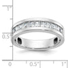 5mm Princess Cut Lab Grown Channel Set Men's Wedding Band