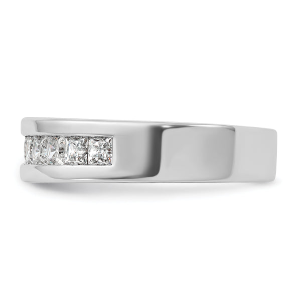 5mm Princess Cut Lab Grown Channel Set Men's Wedding Band