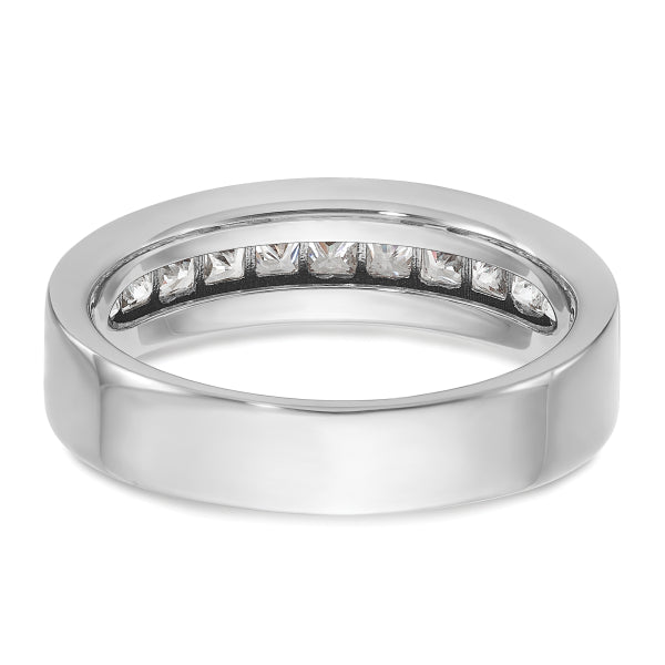 5mm Princess Cut Lab Grown Channel Set Men's Wedding Band
