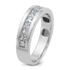 5mm Princess Cut Lab Grown Channel Set Men's Wedding Band