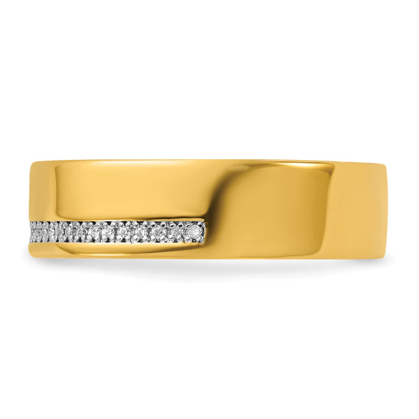 4mm Round Cut Diamond Row Lab Grown Men's Wedding Band