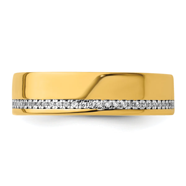 4mm Round Cut Diamond Row Lab Grown Men's Wedding Band