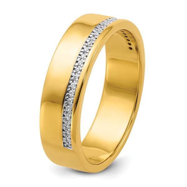4mm Round Cut Diamond Row Lab Grown Men's Wedding Band