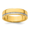 4mm Round Cut Diamond Row Lab Grown Men's Wedding Band