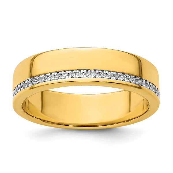 4mm Round Cut Diamond Row Lab Grown Men's Wedding Band