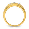3mm Round Cut Three Stone Lab Grown Men's Wedding Band