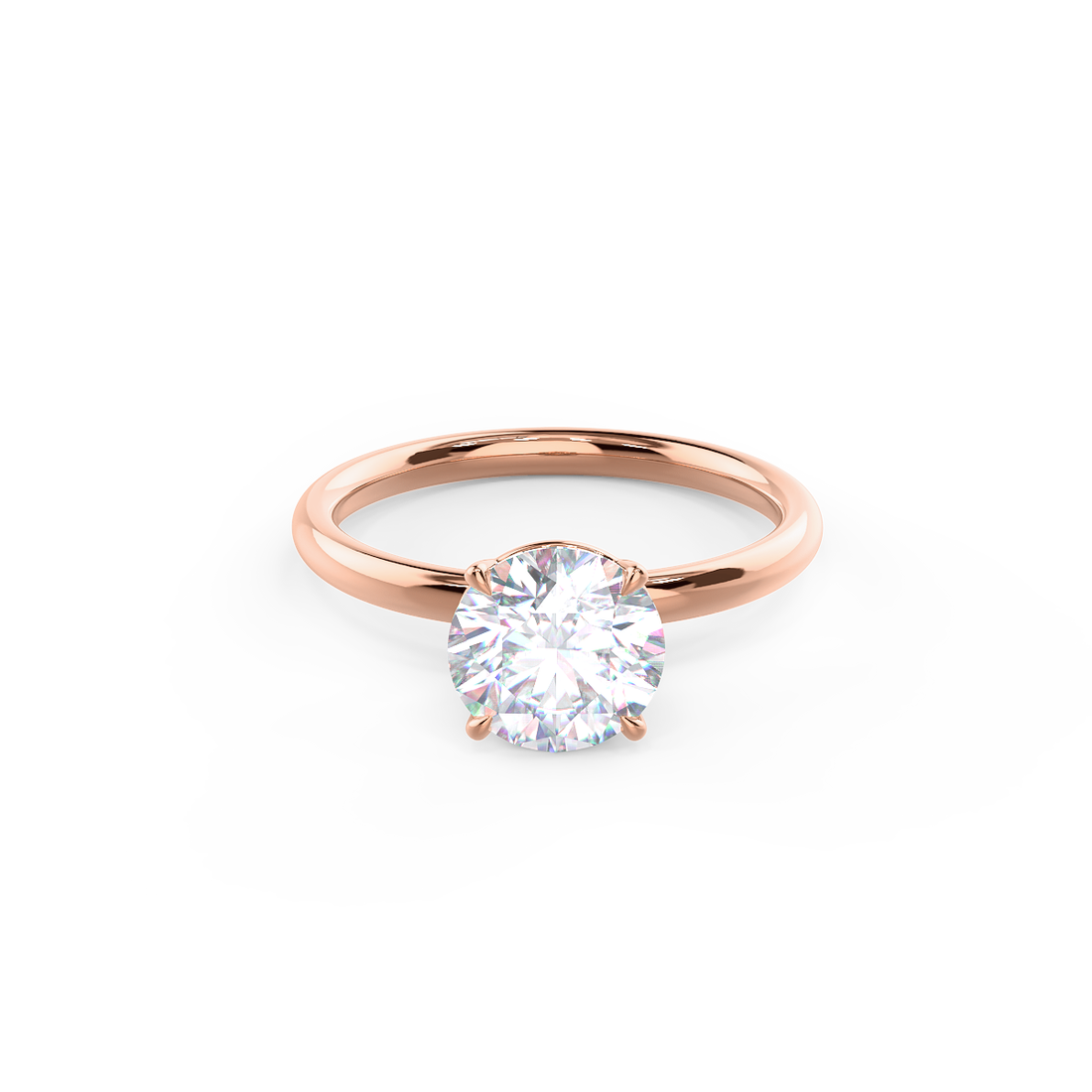 1.75ct Round Brilliant Cut Moissanite Solitaire Engagement Ring
