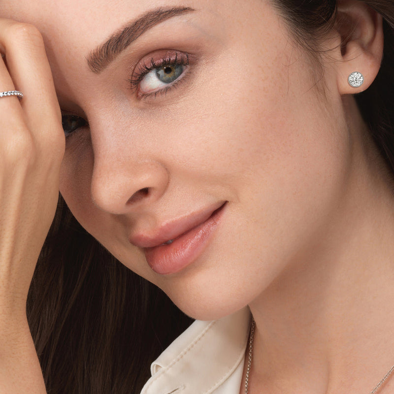 2.0Ct Round Cut Moissanite Vintage Diamond Stud Earrings for Her