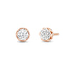 Round Cut Moissanite Vintage Diamond Stud Earrings for Her