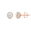 Round Cut Moissanite Vintage Diamond Stud Earrings for Her