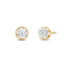 Round Cut Moissanite Vintage Diamond Stud Earrings for Her