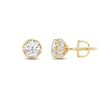Round Cut Moissanite Vintage Diamond Stud Earrings for Her
