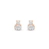 Round & Oval Cut Two Stone Moissanite Diamond Earrings for Women