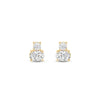 Round & Oval Cut Two Stone Moissanite Diamond Earrings for Women