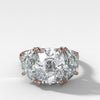 The Celebrity Statement: 7+ Carat Cushion & Half Moon Ring