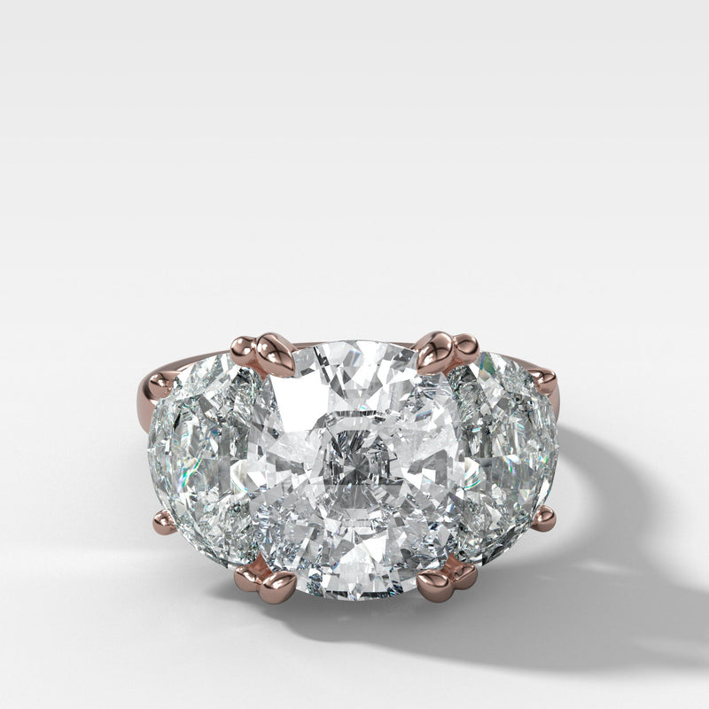 The Celebrity Statement: 7+ Carat Cushion & Half Moon Ring
