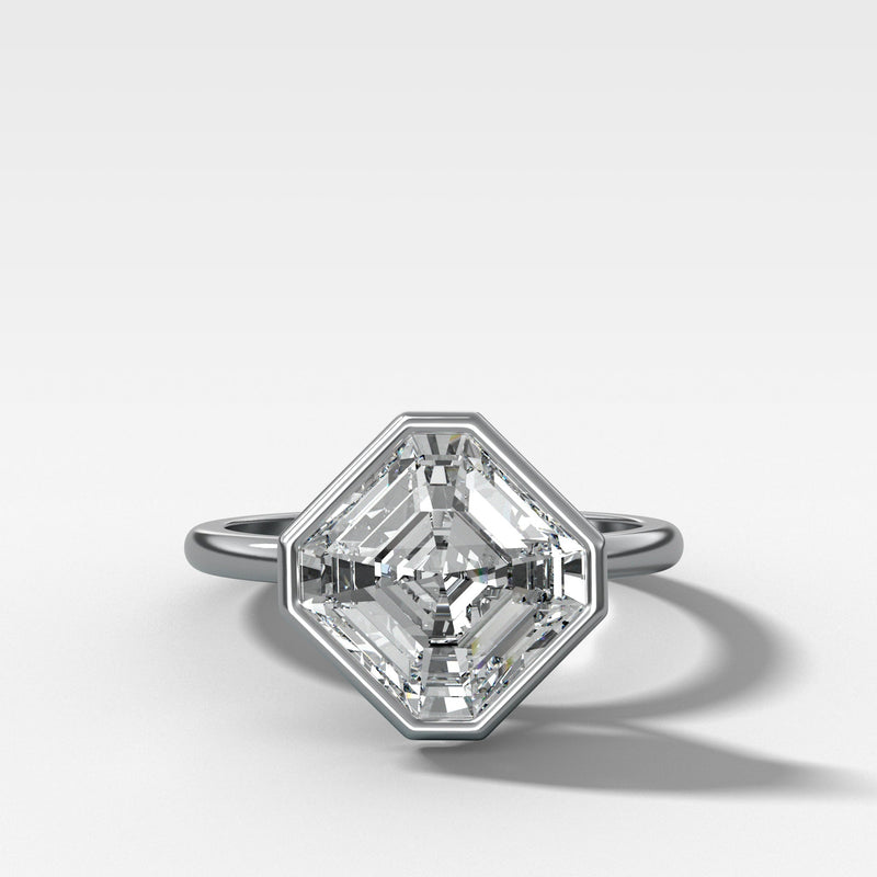 Modern Geometry: The Penumbra Tilted Asscher Bezel Ring