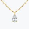 0.25-1.0ct Pear Cut Moissanite Solitaire Layering Necklace