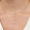 0.25-1.0ct Marquise Cut Moissanite Solitaire Layering Necklace