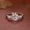 1.0 CT Cushion F/VS1 CVD Diamond Three Stone Style Engagement Ring