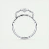 2.5 Ct Oval Pear Three Stone Bezel Moissanite Diamond Engagement Ring